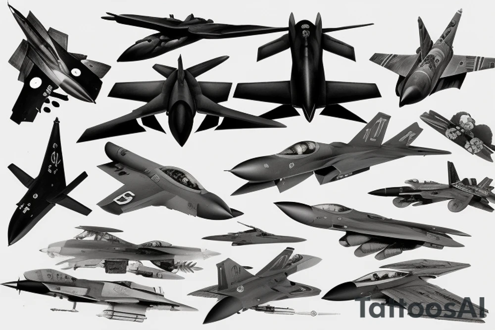 F-22 fighter jet tattoo idea