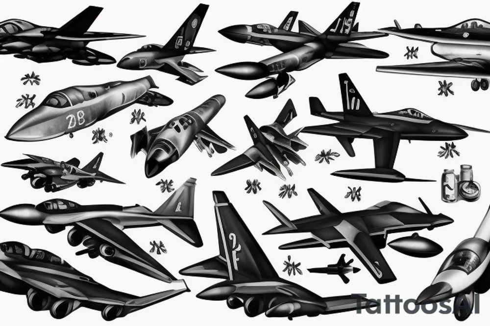 F-22 airplane tattoo idea
