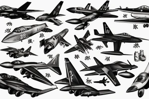 F-22 airplane tattoo idea