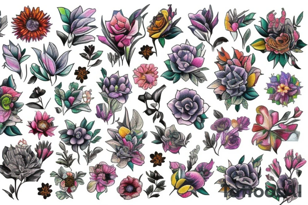 flowers, New York tattoo idea