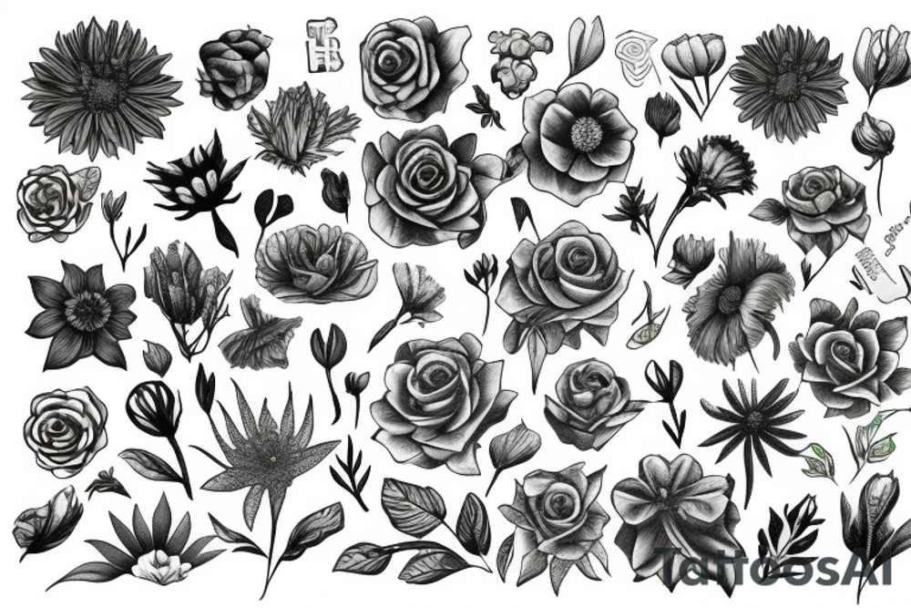 flowers, New York tattoo idea