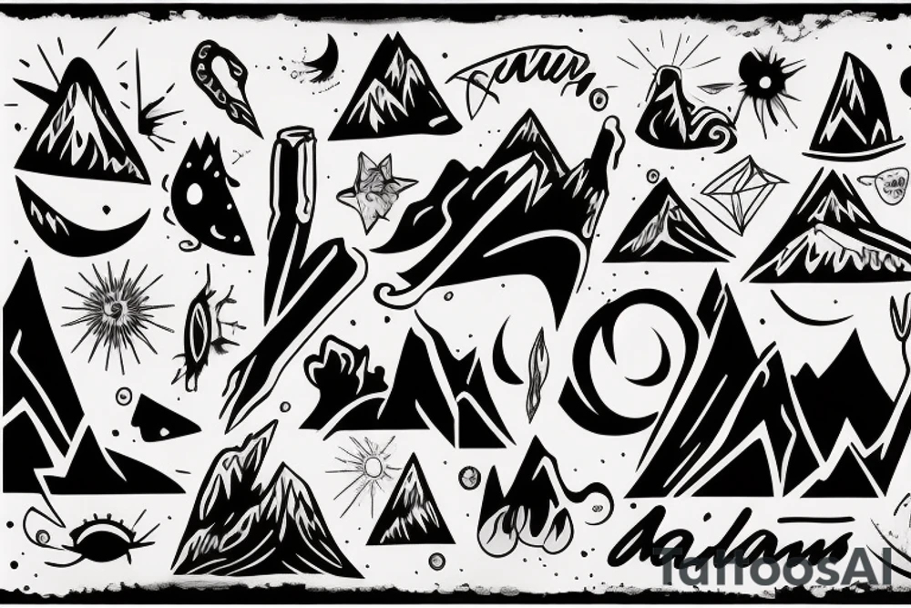 mountains tattoo idea