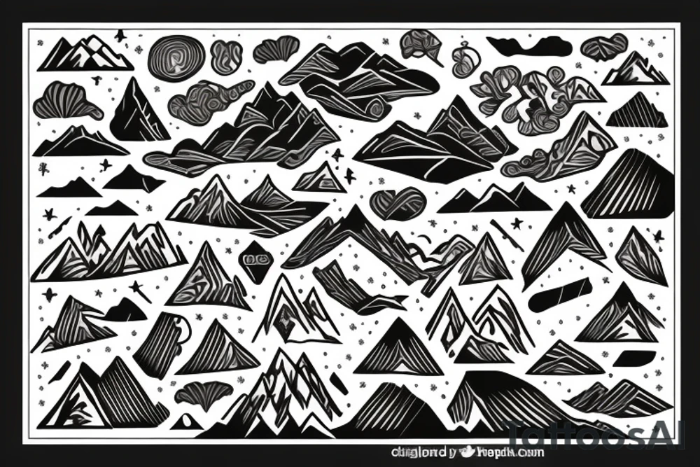 mountains tattoo idea