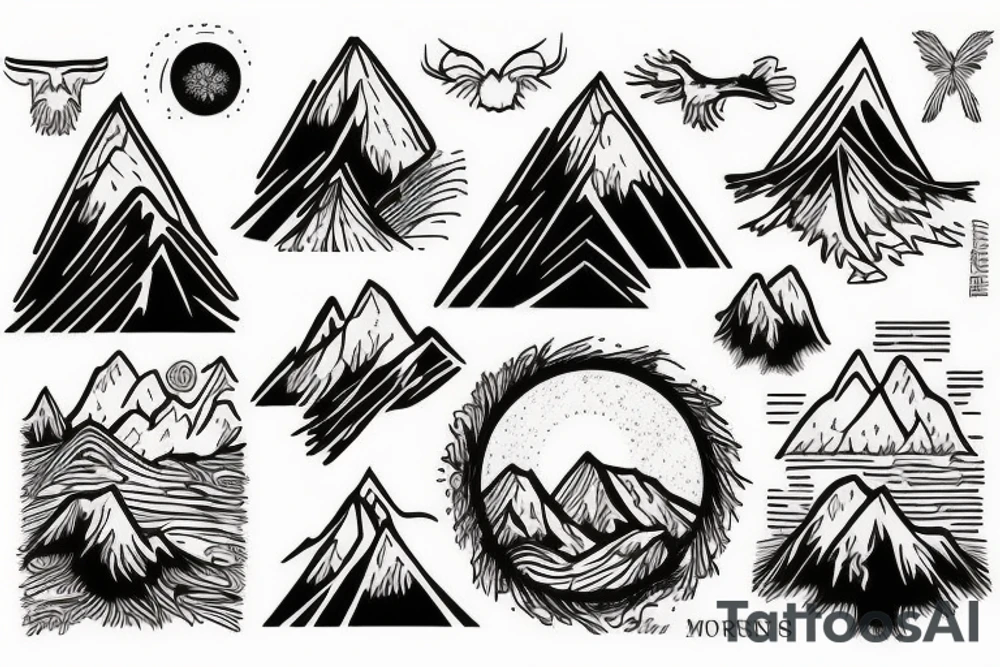 mountains tattoo idea