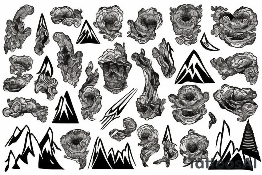 mountains tattoo idea