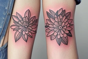 small flower tattoo in boho style tattoo idea