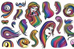 Rainbow lady tattoo idea