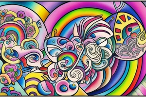 Rainbow lady tattoo idea