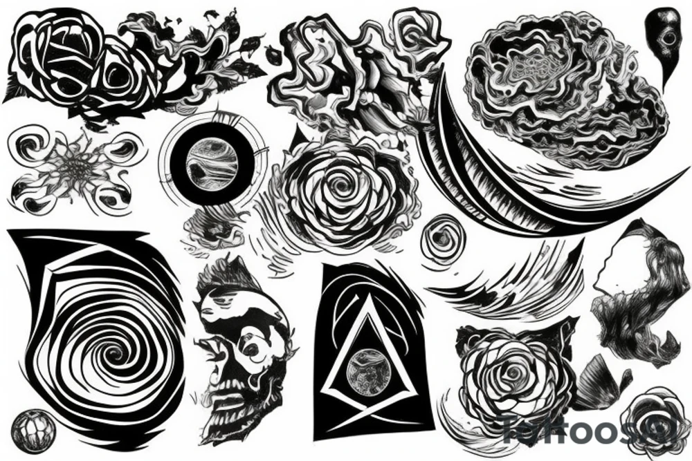Earth shape tattoo idea