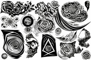 Earth shape tattoo idea