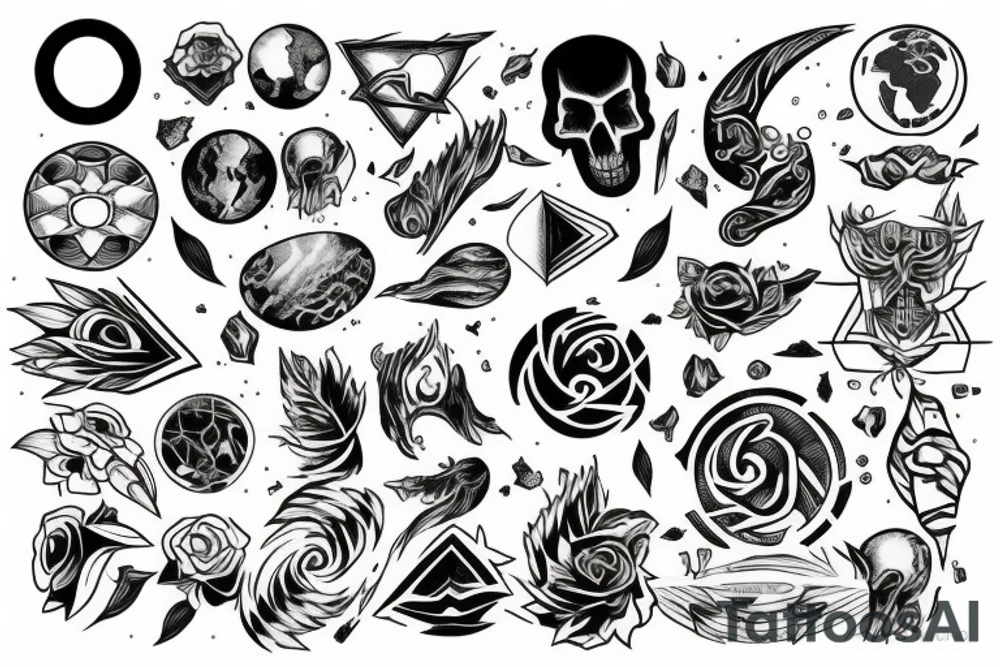 Earth shape tattoo idea