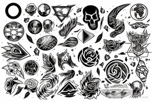 Earth shape tattoo idea