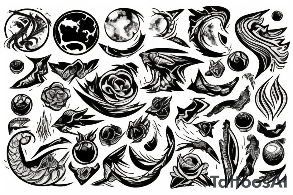 Earth shape tattoo idea