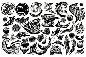 Earth shape tattoo idea