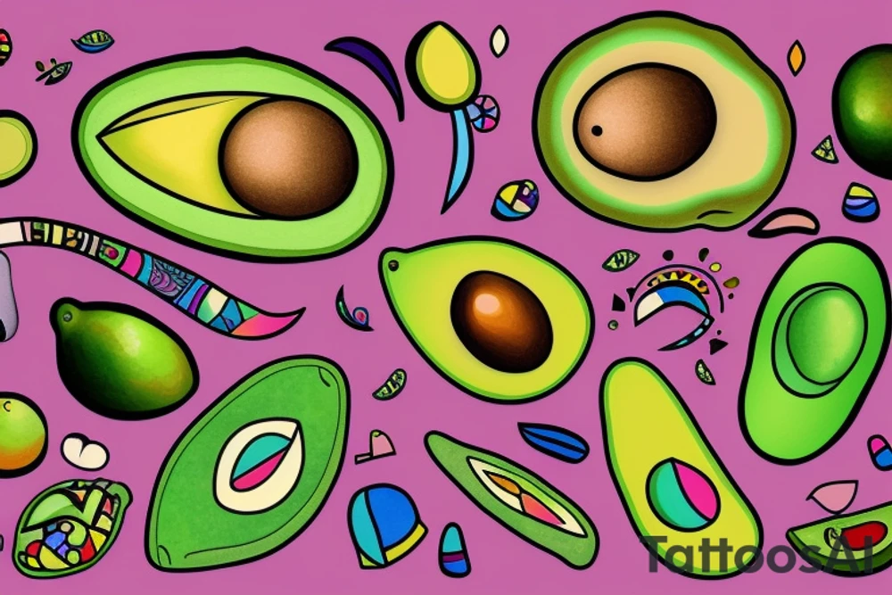 Avocado tattoo idea