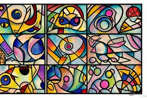 Stained glass cat tattoo idea