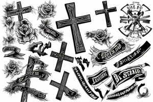 Battlefield cross tattoo idea