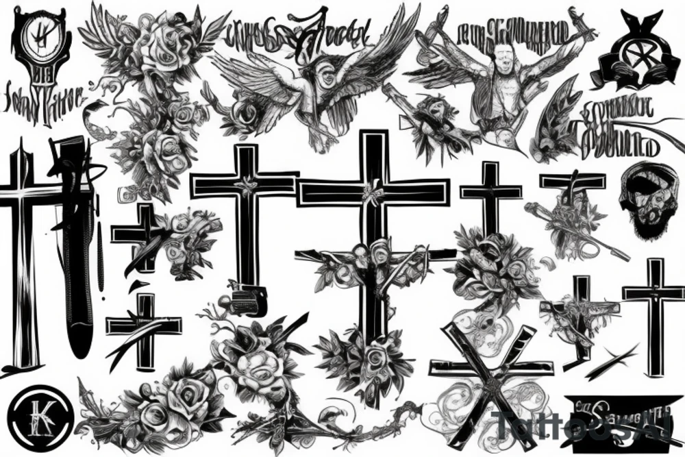 Battlefield cross tattoo idea