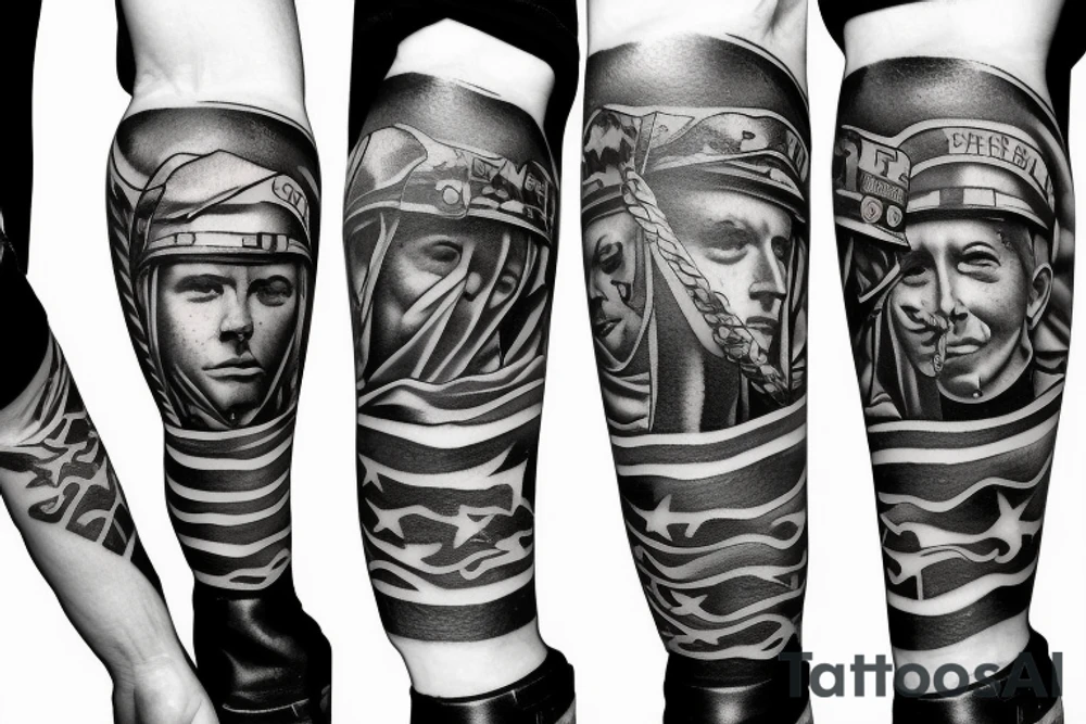 American soldier memorial arm sleve tattoo idea American soldier memorial arm sleve tattoo idea
