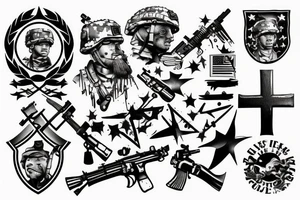 Soldiers cross tattoo idea