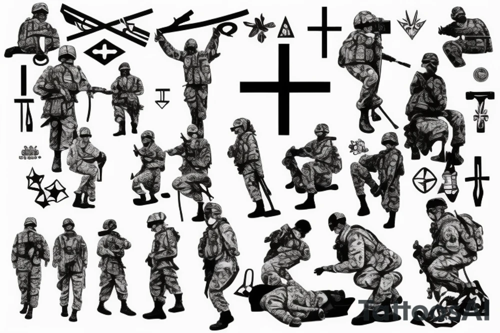 Soldiers cross tattoo idea