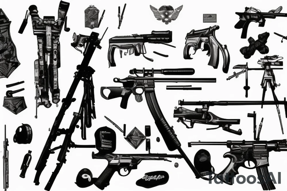 Expeditionary Memorial Rifle Stand tattoo idea