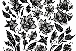 Lilys and lace tattoo idea