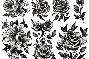 Lilys and lace tattoo idea