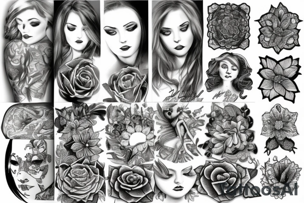 Lilys and lace tattoo idea