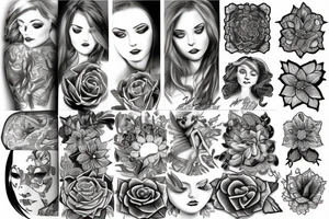 Lilys and lace tattoo idea