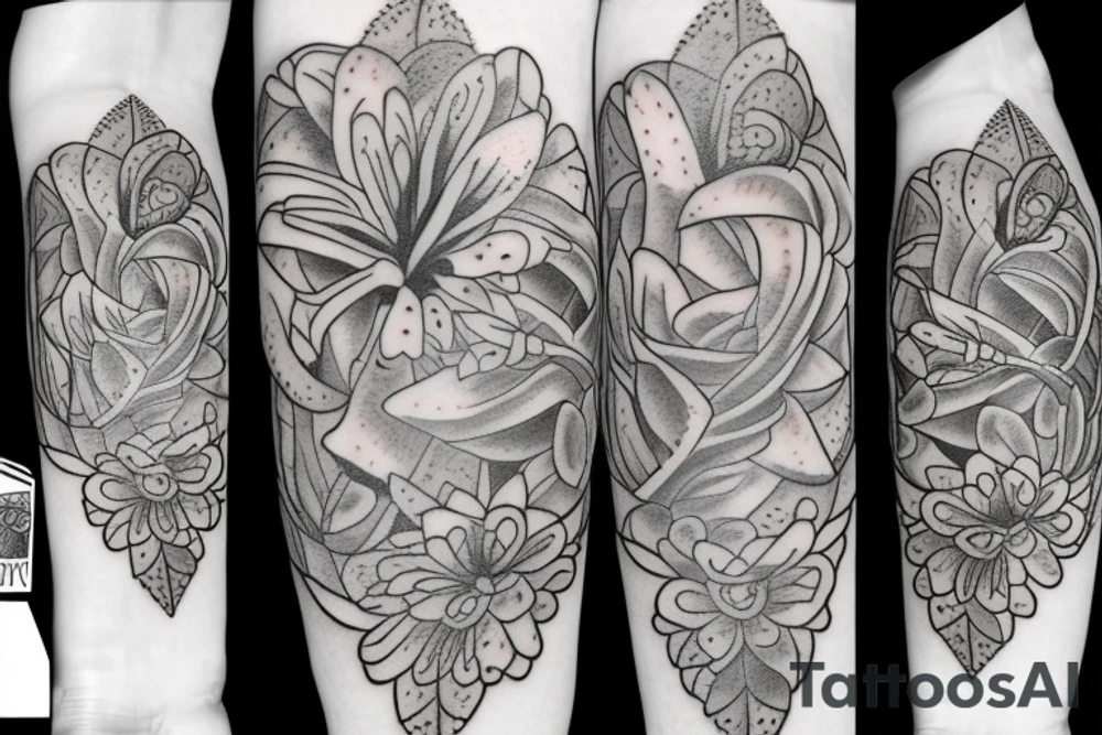 Lilys and lace tattoo idea