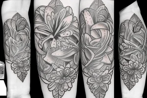Lilys and lace tattoo idea