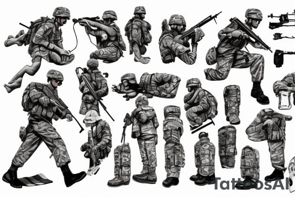soldiers cross tattoo idea