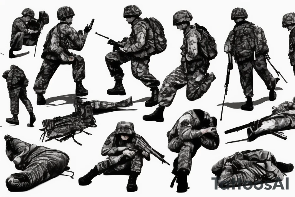 soldiers cross tattoo idea