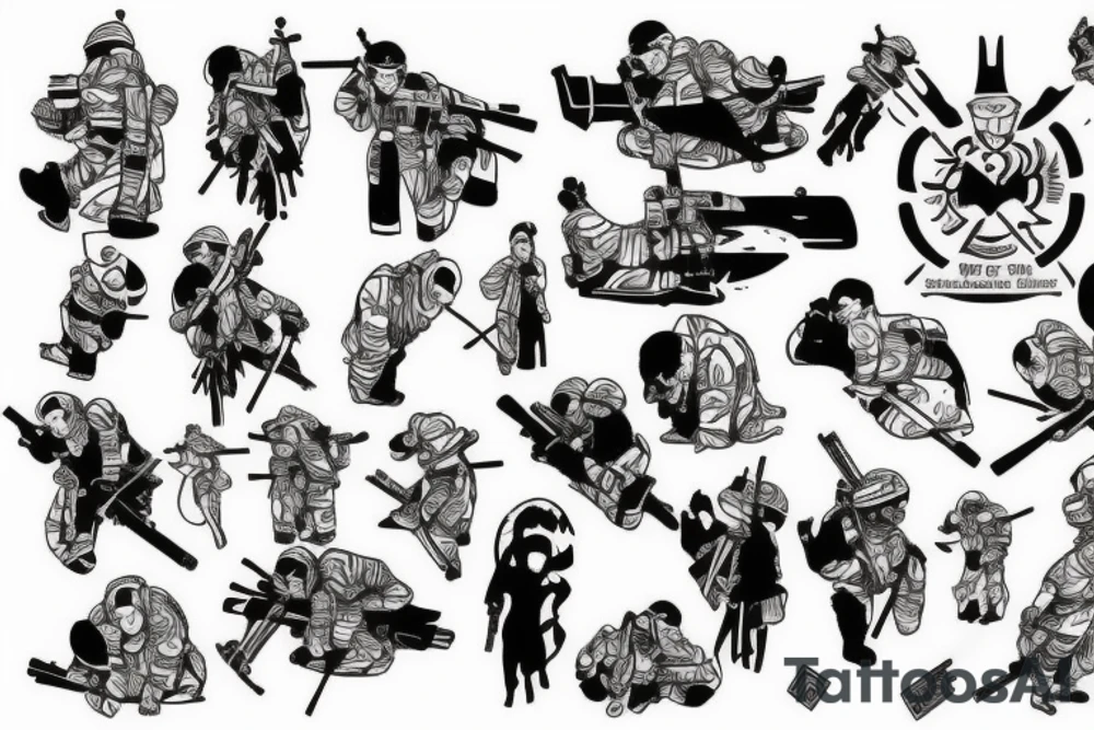 soldiers cross tattoo idea