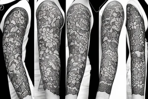 Lily's and lace sleeve tattoo idea
