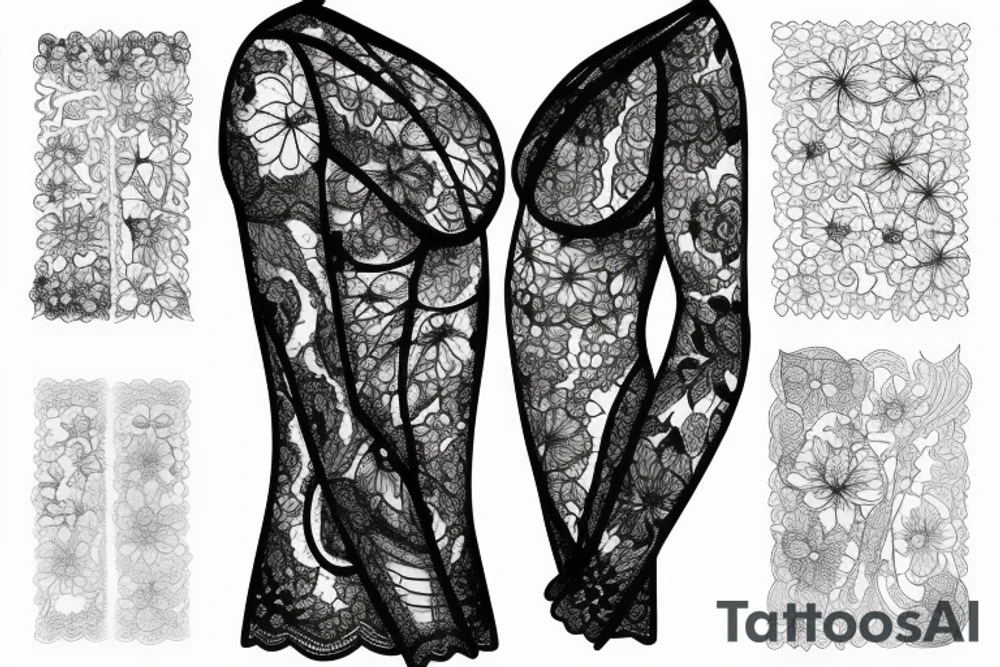 Lily's lace sleeve tattoo idea