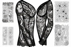 Lily's lace sleeve tattoo idea