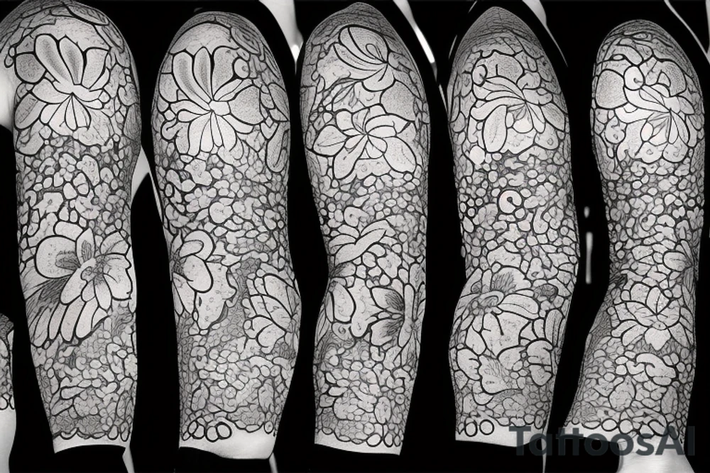 Lily's lace sleeve tattoo idea