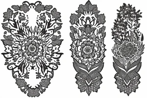 Lily's lace sleeve tattoo idea