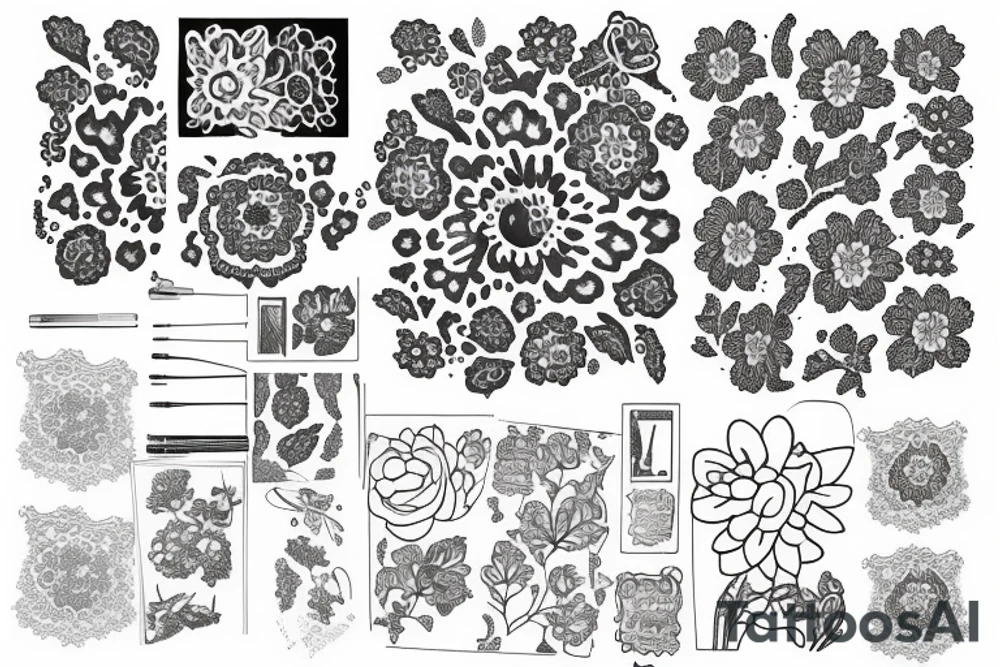 Lily's lace sleeve tattoo idea