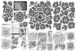 Lily's lace sleeve tattoo idea