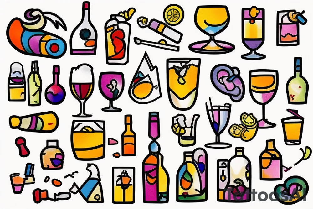 Alcoholism tattoo idea