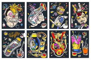 Alcoholism tattoo idea
