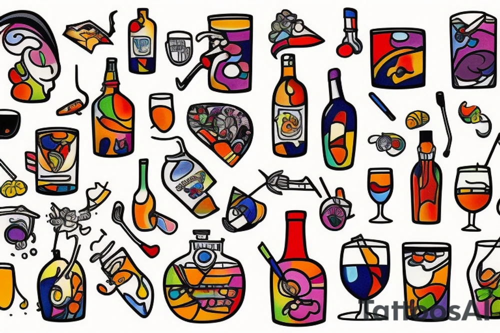 Alcoholism tattoo idea