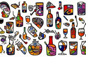 Alcoholism tattoo idea