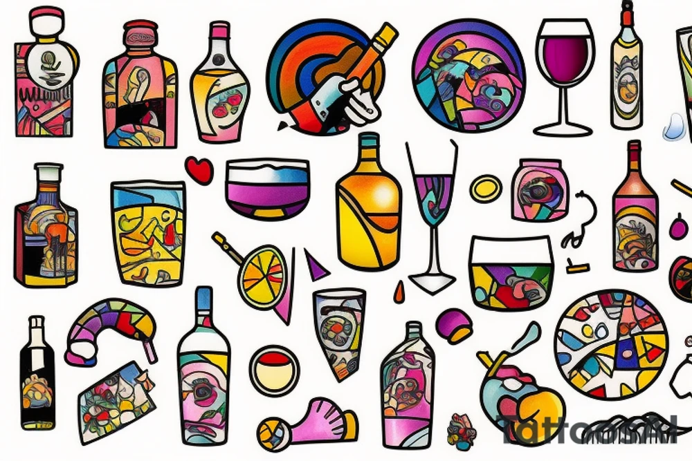 Alcoholism tattoo idea