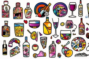 Alcoholism tattoo idea