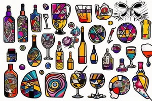 Alcoholism tattoo idea