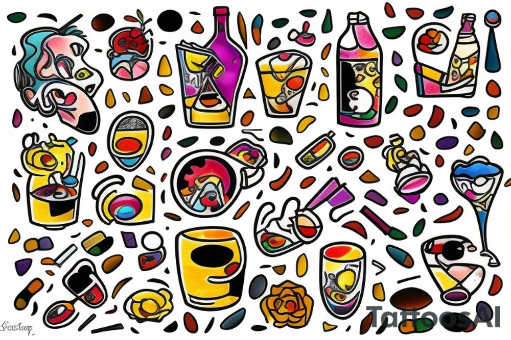 Alcoholism tattoo idea
